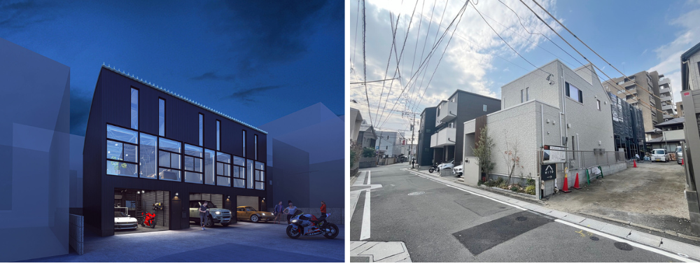 ガレージアパートメント「F-BASE-HIDEOUT」建築中です