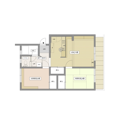 部屋の間取り図