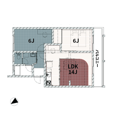 部屋の間取り図
